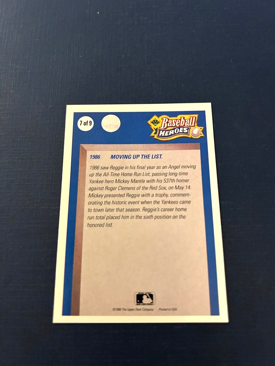 1990 Upper Deck Baseball Reggie Jackson Baseball Heroes #7 of 9