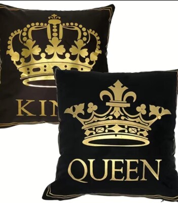 2 Stück Kissenbezüge QUEEN + KING 45 x 45 cm *Neu* Valentinstags Geschenk