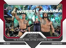 2024 WWE WRESTLEMANIA 40 XL Panini Instant 14 The Rock Roman Reigns PRESALE