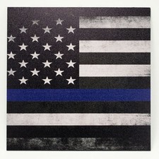 Infused Kydex Thin Blue Line Flag Print 7.5" X 7.5" Sheet Multi Lots Available