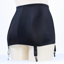 Fashion High Waist Open Bottom Girdle Skirt with Garter Straps for Stockings