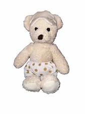 FAO Schwarz Bedtime Teddy Bear Pajama Robe Sleep Mask Stuffed Animal 2020 13.5"