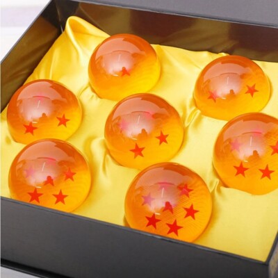 7 pcs New DragonBall Z 3.5cm Stars Crystal Ball Replica Collection