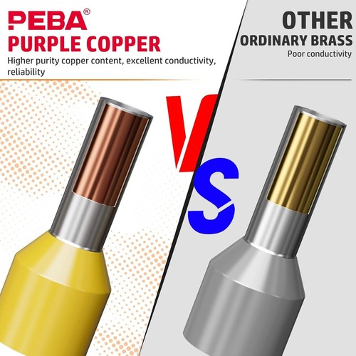 PEBA Ferrule Crimping Tool Kit, Self-Adjusting Square Crimp Pliers for Wire US - Picture 4 of 8
