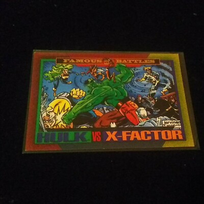 SKYBOX-MARVEL - HULT Vs S-FACTOR - 1993  FAMOUS BATTLES #179