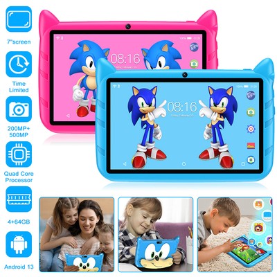 Kids Kinder Tablet 7'' Android 13 4GB+64GB 4G WiFi Parental Control 1024*600 HD