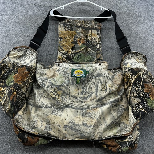 Cabelas Vest Mens XL Brown Real Tree Upland Strap Utility Pocket Hunting Outdoor - Picture 4 of 10