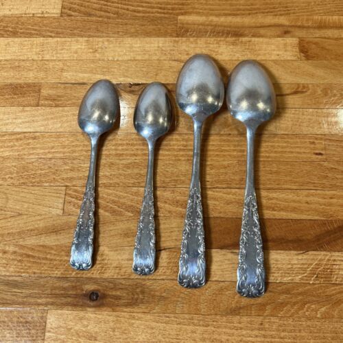 Vintage 1835 R Wallace A1 Table Tea Spoon SilverPlate Unique Rare Swirls - Picture 2 of 4