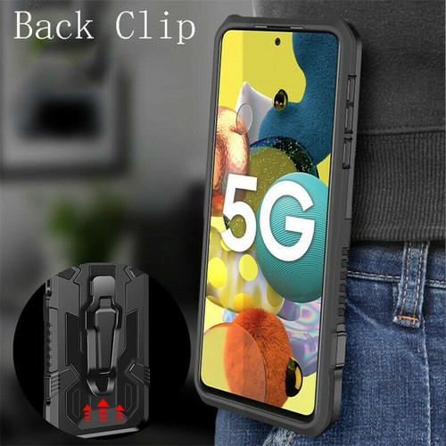 Für Samsung A21S A71 A51 5G Hülle Stoßfest Robuste Rückseite Ständer Gürtelclip Abdeckung - Bild 11 von 18