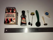 VINTAGE SHINOLA Black Shoe Polish - Bottle, Brushes, Box Container etc