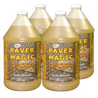 Paver Magic / High Power Concrete, Brick and Paver Cleaner / 4 Gallon Case