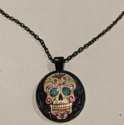 Multi Style Cabochon Glass Necklace New Animals Skull Butterfly Unisex - Picture 28 of 88