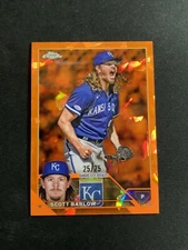 2023 Topps Chrome Sapphire Edition Orange SSP #/25 Scott Barlow #9 Royals