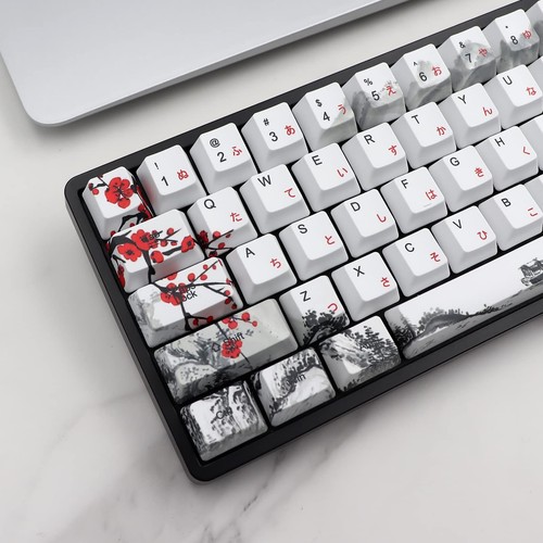 Plum Blossom Japanese Keycaps 65% OEM Profile PBT 68 Keys GK68 RK68 Fit - Picture 2 of 9