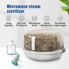 Steam Sterilizer for Baby Bottles, Pacifier, Breast Pumps Accessories, Large Cap