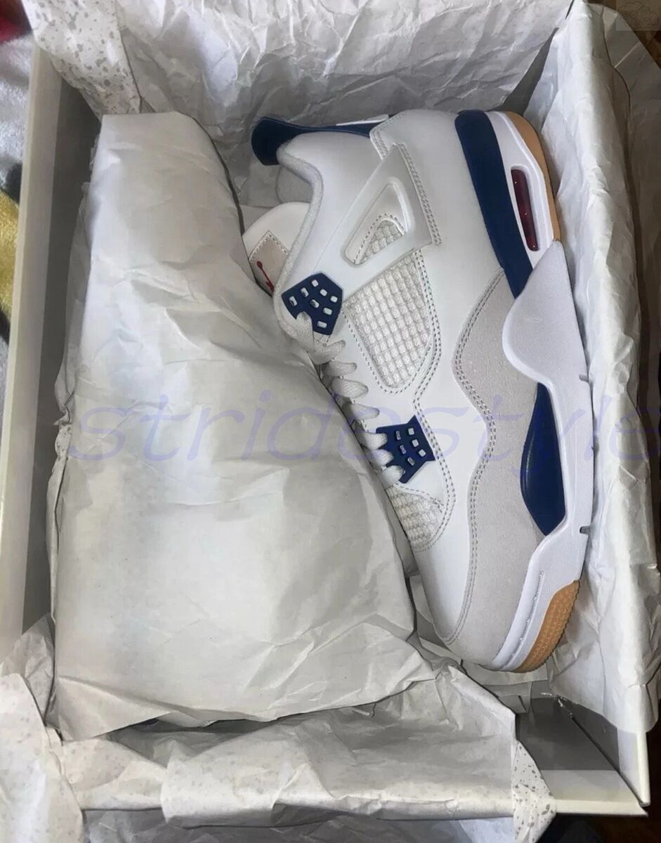 Air Jordan 4 x Nike SB Retro Navy blue Men's Shoes | eBay Air Jordan 4 x Nike SB Retro Navy blue Men's Shoes | eBay