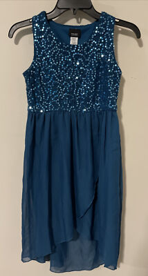 Holiday Editions Girls XL Green Sequined Sleeveless Dress! A3733