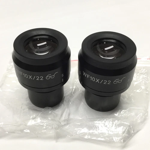 Pair of Euromex WF10X/22mm Focusing Widefield Microscope Eyepieces 10X Mag Ø30mm