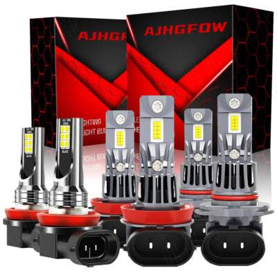 SET For Nissan Quest 2011 2012 2013-2017 White LED Headlight Fog Light Bulbs Kit