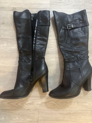 Damen Winterstiefel Gr.39 Gefüttert Schwarz Gut Erhalten