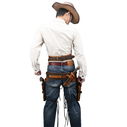 Leder Western Holster Gürtel, 4,75" und 5,5" Lauf Revolver Holster, Munition Gürtel - Bild 11 von 67
