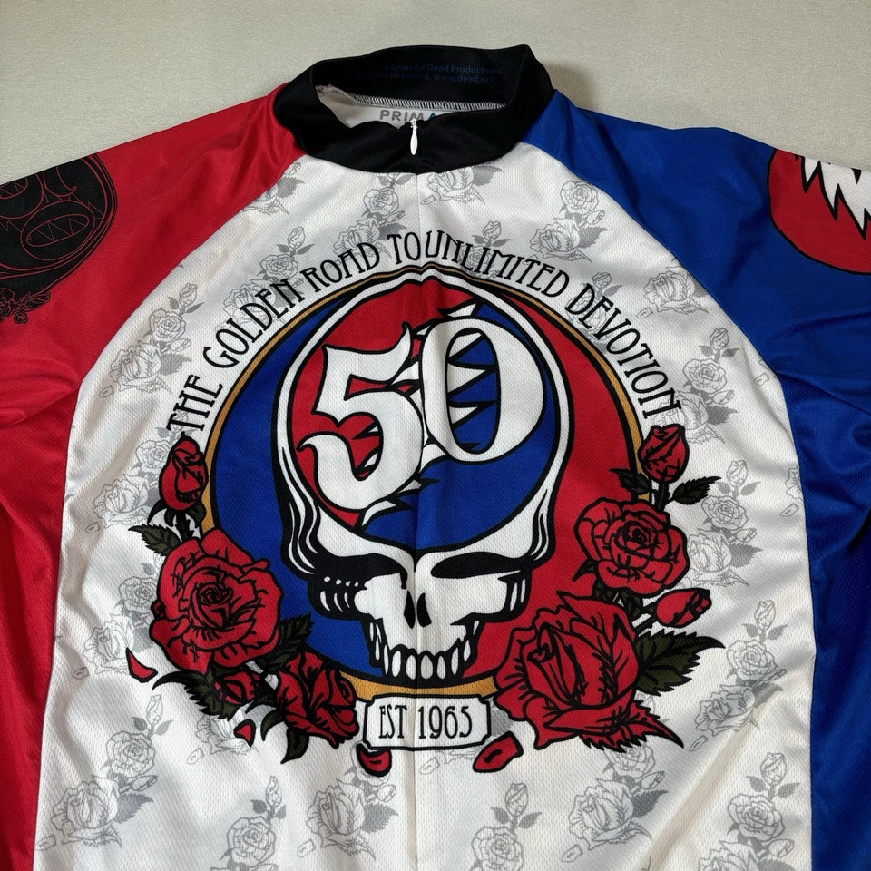 Camiseta deportiva de ciclismo Stealie Grateful Dead 50 aniversario para hombre corte talla grande Foto 4 de 4