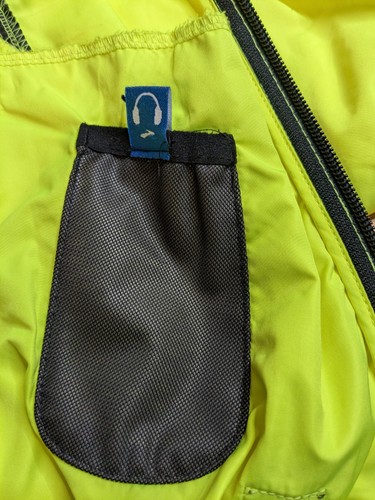 Chaqueta cortavientos Brooks Running para hombre talla mediana amarilla chaqueta con cremallera completa - Imagen 8 de 13