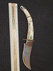 TED MILLER Handmade Custom Knife with Turquoise Handle Vintage with Custom Stand — photo 2