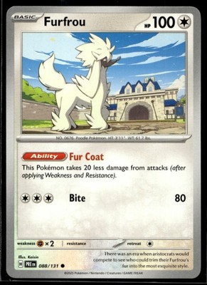 Furfrou SV: Prismatic Evolutions 088/131 LP Pokemon TCG | Buy 3 Get 5 Free