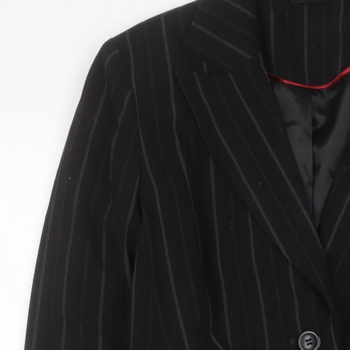 New Look Women's Black Pinstripe Blazer, Size S - Picture 9 of 12