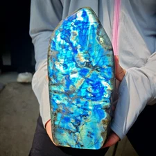 5.06LB Natural Labrador moonstone quartz free form mineral specimen  2300g