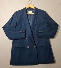 Vintage Pendleton Women s Blazer Navy Blue 100 Virgin Wool Size 12