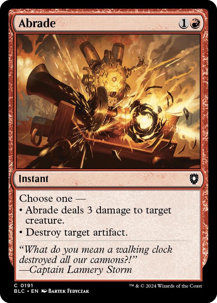 Abrade - 191 - NM - Commander: Bloomburrow