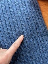 Brora Short Blue Scarf And Hat Set CHECK MEASUREMENTS