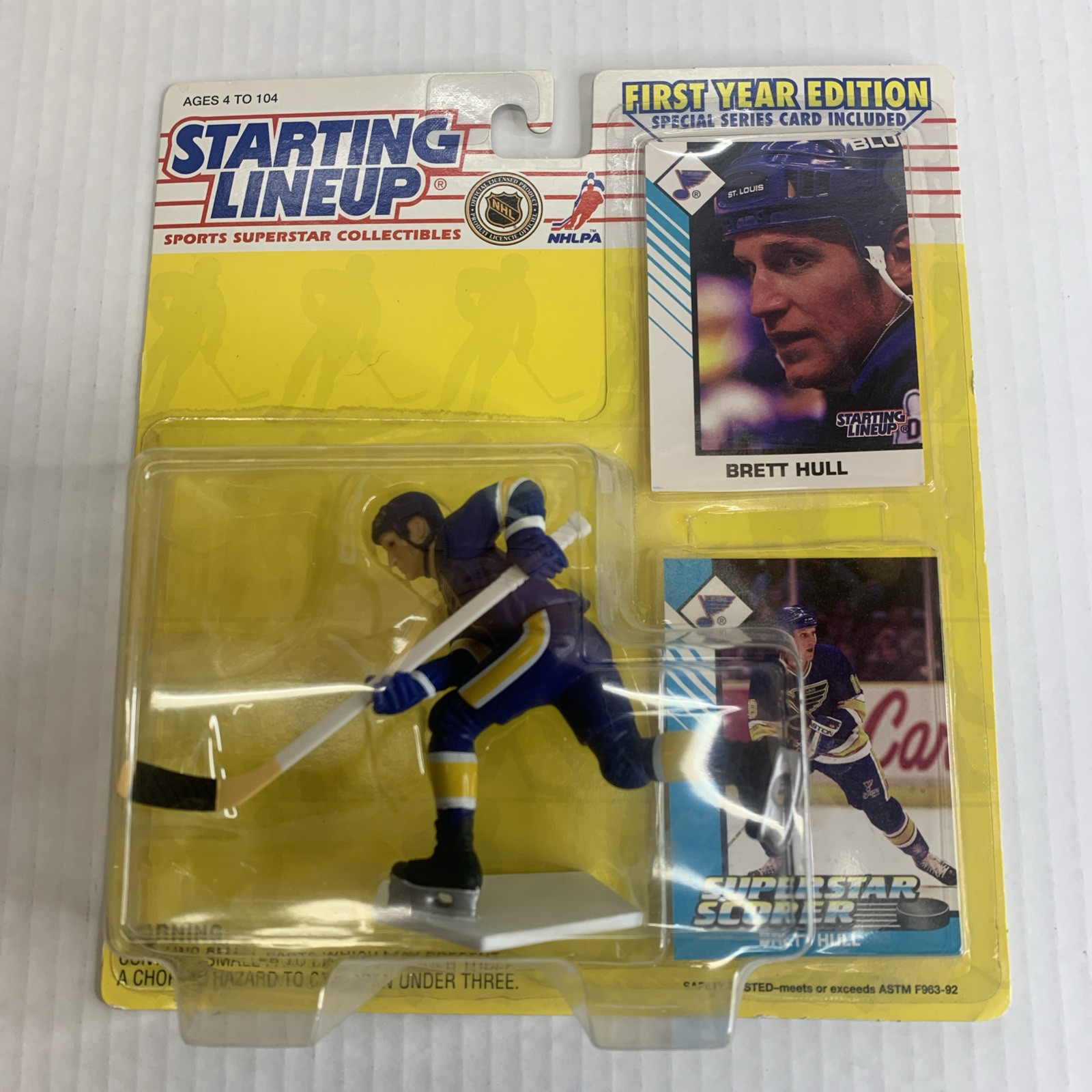 BRETT HULL Hockey 1993 Starting Lineup Action Figure New with