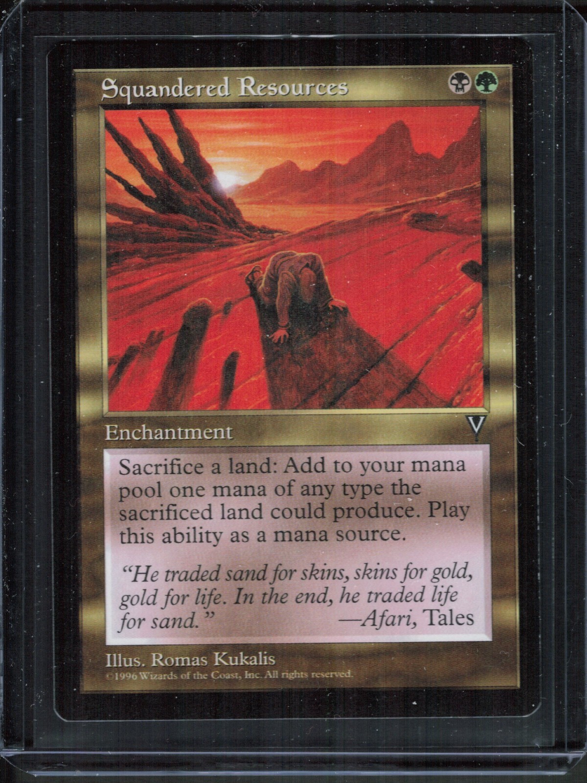 Magic The Gathering MTG - Visions VIS 1997 - #137 Squandered Resources NM  x1