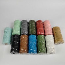 12 Pack Macrame Cord 3mm x 100m Ea Cotton Rope Bulk Lot Multi Color DIY Crafts