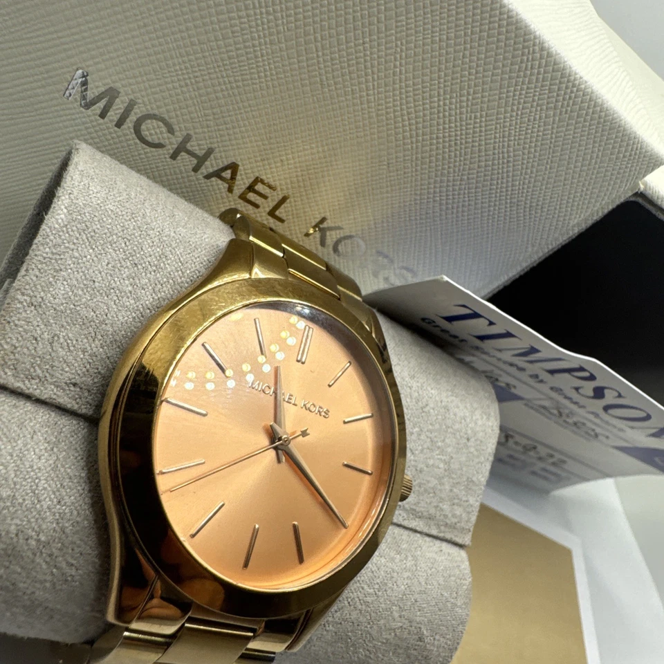 MICHAEL KORS Slim Runway MK3197 Rose Gold Women's wrist Watch MK Watch  - Image 3 of 4