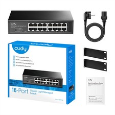 CUDY GS1016E 16-Port Gigabit Switch Light Man...