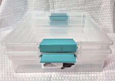 Sterilite Clear Rectangular Storage 14" x 11" x 3 1/4" LOT/2 NO LIDS