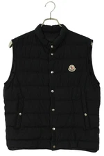 MONCLER Size: 1 FEBE Down vest logo patch black 820152 SB01 Men's