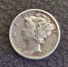 1944 US Mercury SILVER Dime "Philadelphia" Mint! AU! Old US Coin