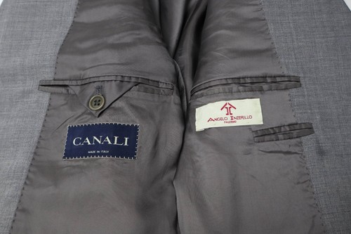 CANALI Blazer Men's (EU) 50 Pure Wool Single Breasted Notch Lapel Lined Grey - Picture 8 of 10