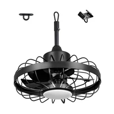ZeboZap ZZFANC161B Outdoor Ceiling Fan with Lights for Patios, Gazebo and Per...