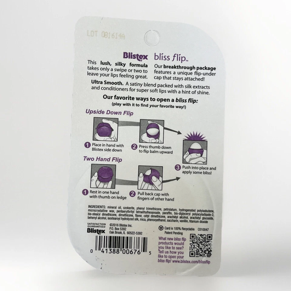 LOTE DE 6 Blistex Soft & Silky Bliss abatibles con extractos de seda 0,25 oz cada uno Foto 2 de 2