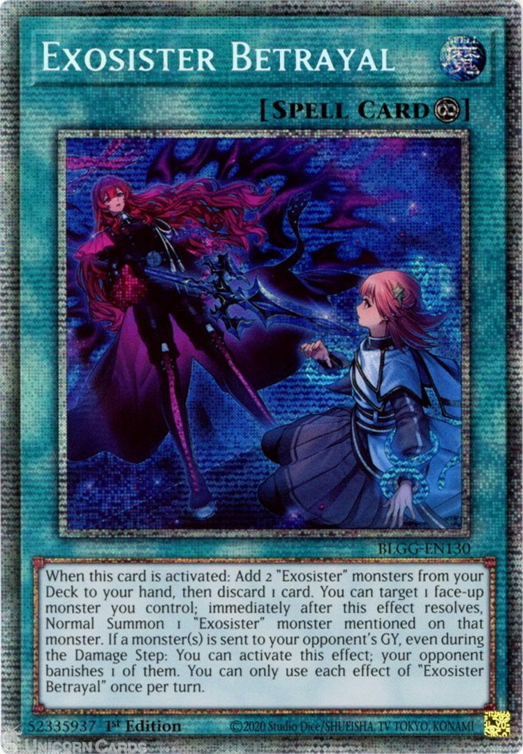 BLGG-EN130 Exosister Betrayal : Starlight Rare 1st Edition Mint YuGiOh Card