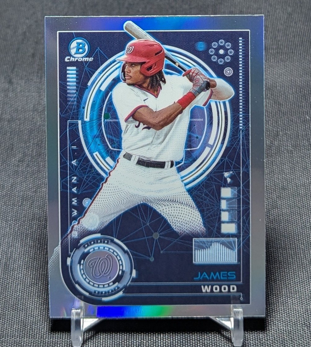 James Wood AI Chrome Prospect Rookie RC 2024 Bowman Card #BAI-17 Nationals