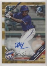 2019 Bowman Draft Chrome Pick Gold Refractor 28/50 Dasan Brown #CDA-DB Auto xb2