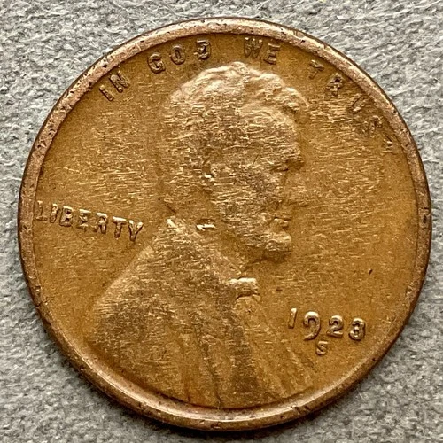 1923-S  ~ Lincoln Wheat Cent - [F] Fine - Better Grade ~ A961