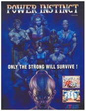 Power Instinct Atlus Video Arcade Flyer / Brochure / Ad - Excellent